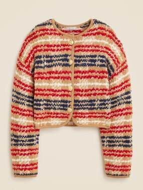 J. Crew Sweater Lady Jacket in Plaid Bouclé Yarn
